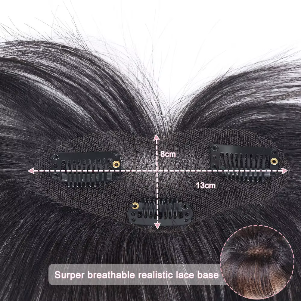 Vrais cheveux humains pince en frange pour les femmes vaporeux Air