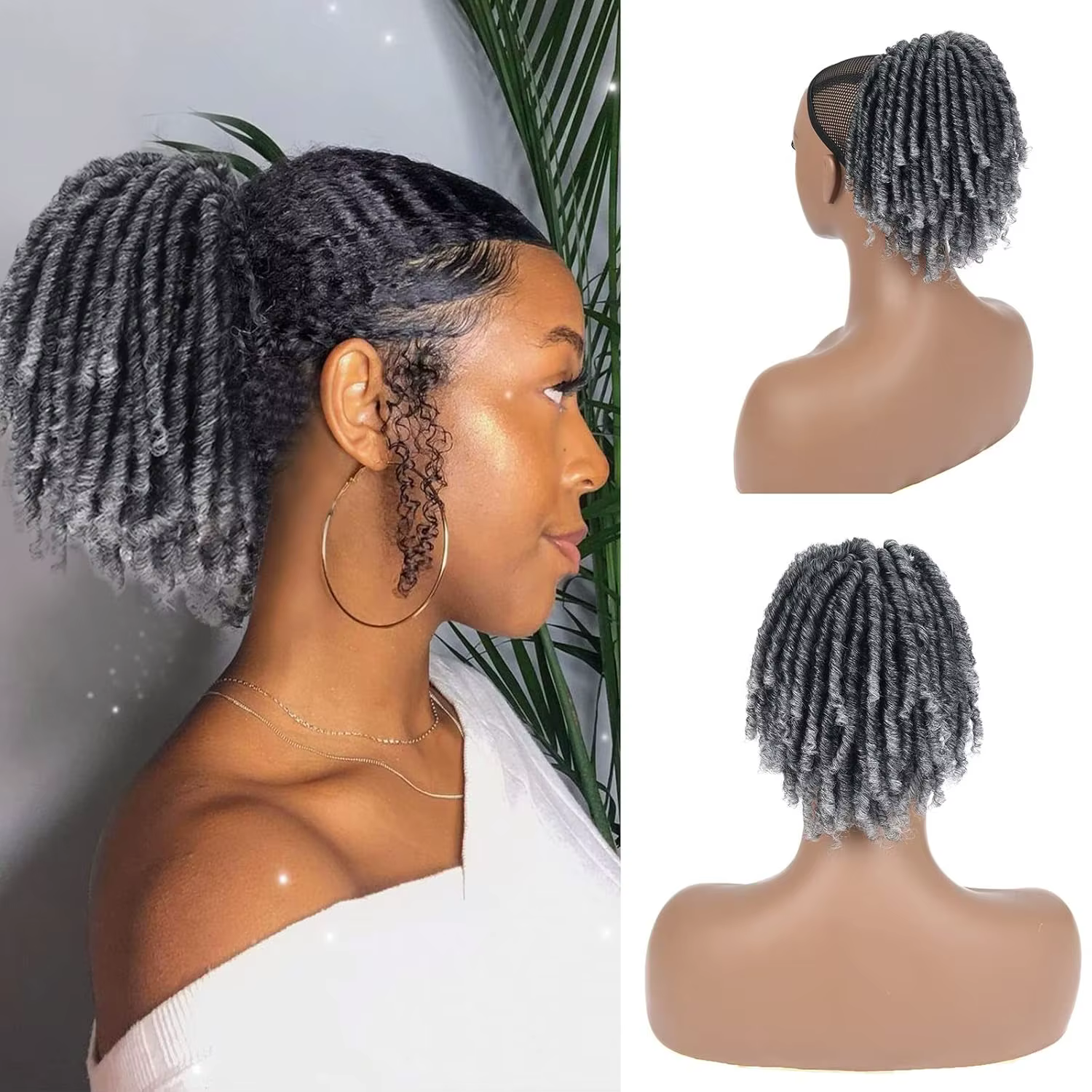 Extensions de queue de cheval Dreadlock pour femmes cordon