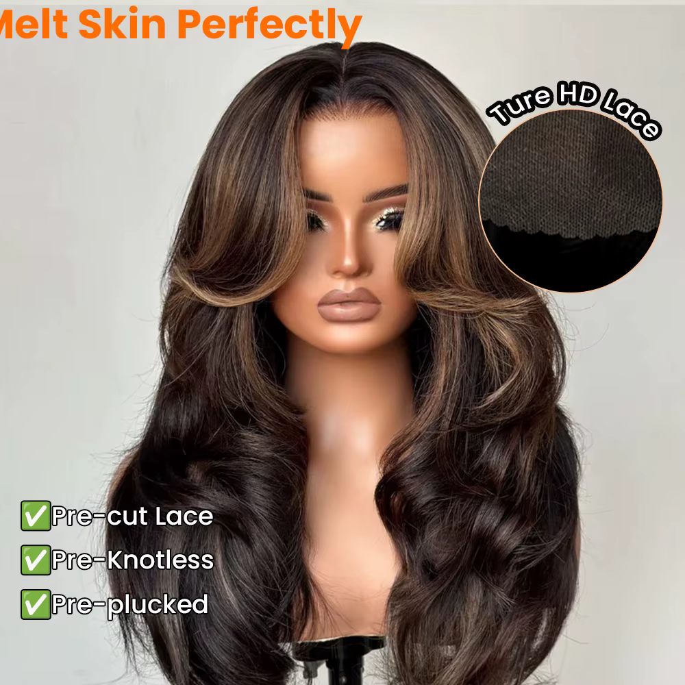 Perruques en cheveux humains sans colle 7x5 HD Lace