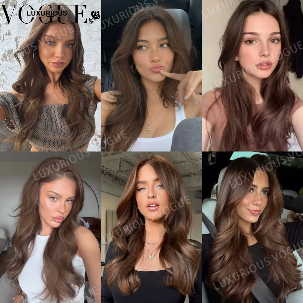 Perruque LUX VOGUE en cheveux humains 100% brun chocolat