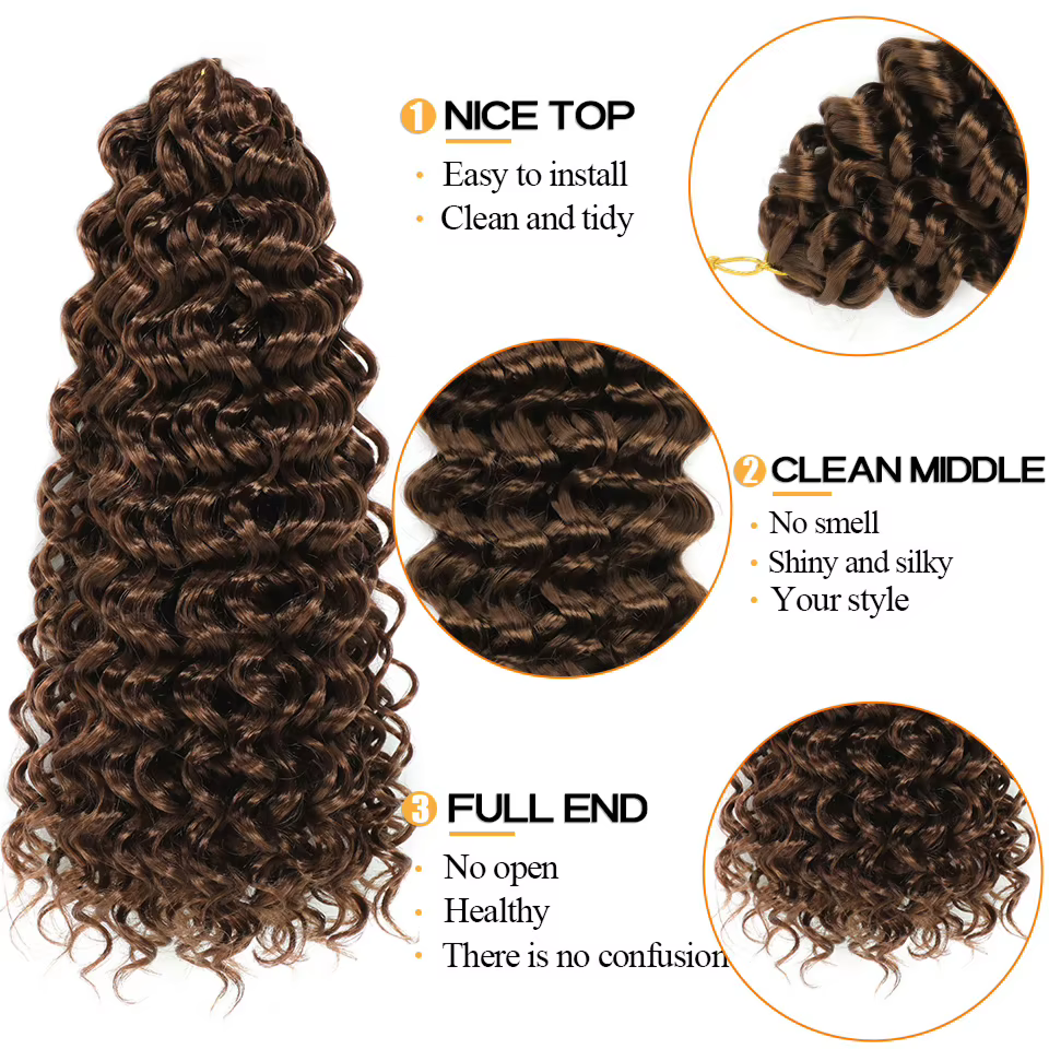 GOGO Curl Extensions de cheveux synthétiques au Crochet pour femme 14 18 22 pouces Faux Locs Afro