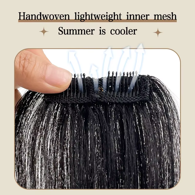 Frange de cheveux pour hommes avec clips
