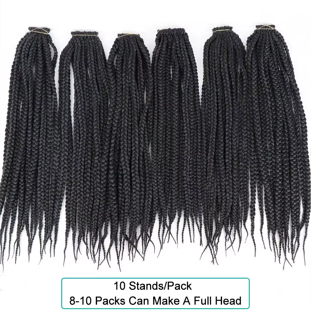 Tresses synthétiques moyennes de 18 pouces