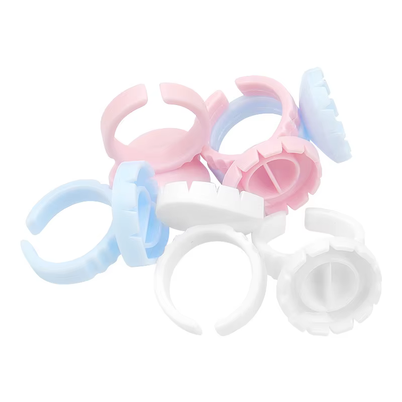 Aireishi vente en gros 100 pièces/sac d'extension de cils jetable colle anneau tasse tatouage Pigment support conteneur