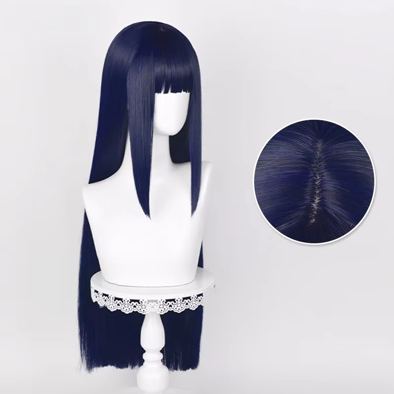 Perruque Synthétique Nouveau! Perruques de Cosplay synthétiques lisses Anime Hyuga Hinata
