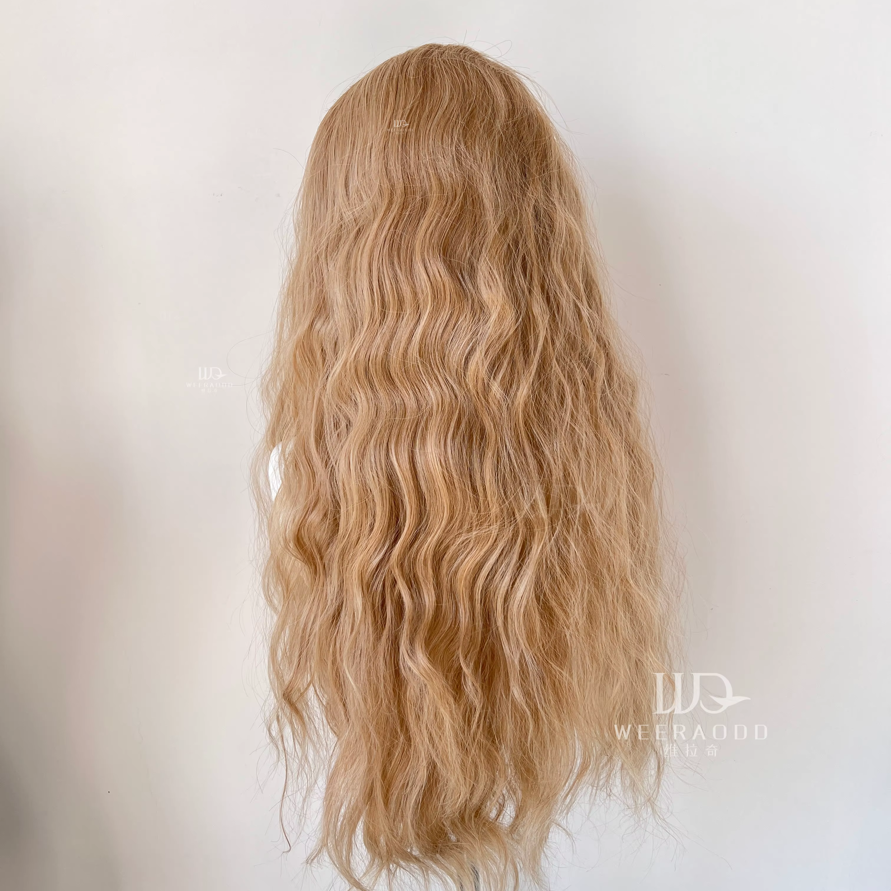 Perruque Lace Front Wig synthétique ondulée blonde mixte pour femmes