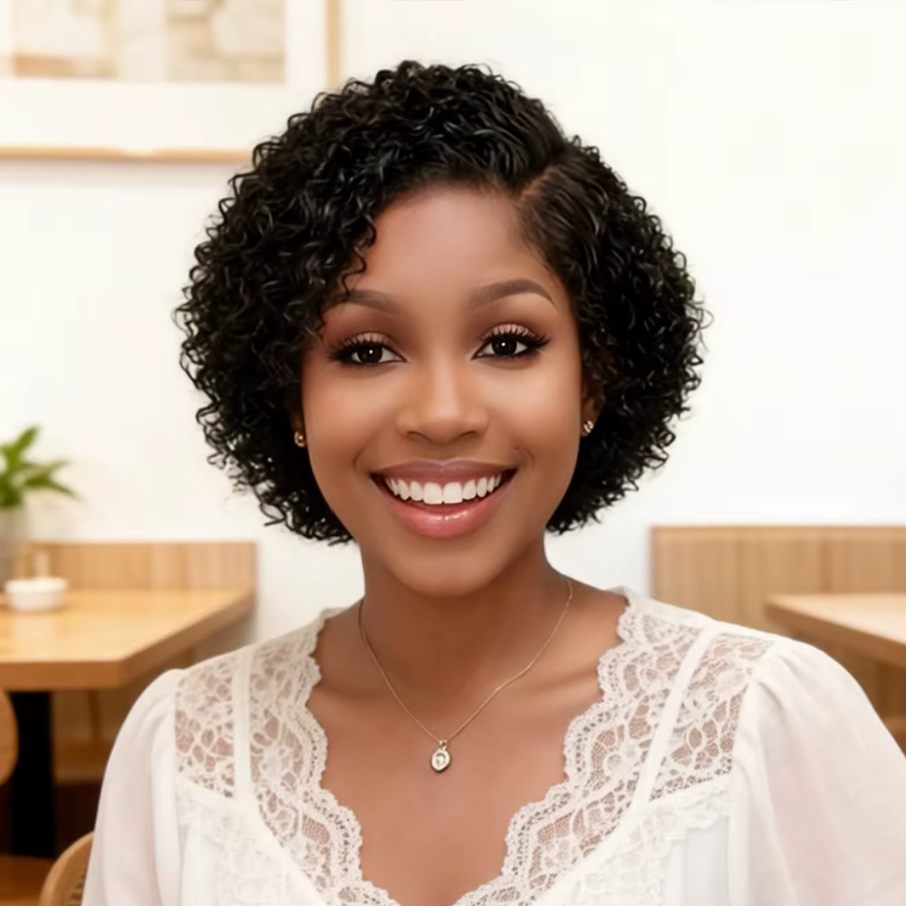 Perruque élégante en cheveux humains Remy