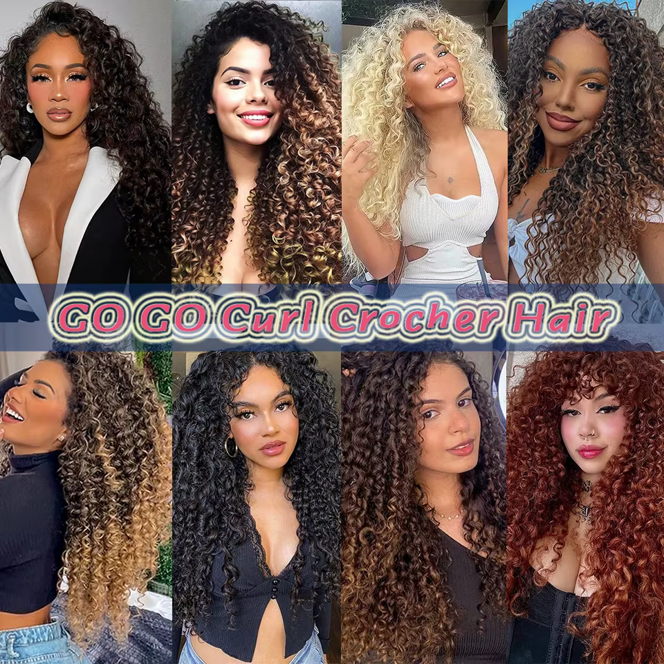 Extensions de cheveux au crochet ondulés style Beach Curl
