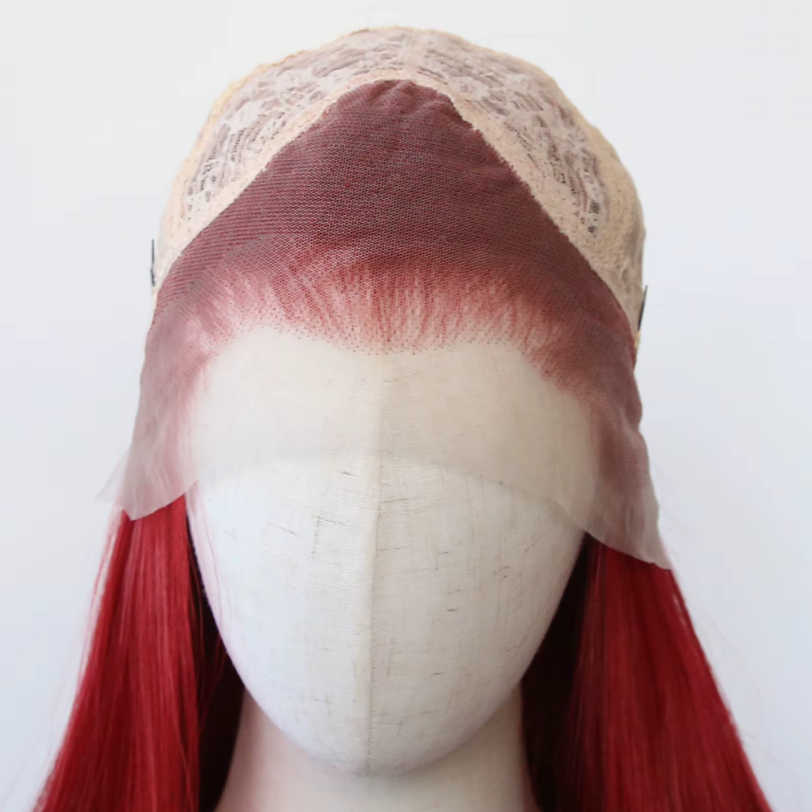 Perruque Lace Front Wig synthétique rouge 13x4