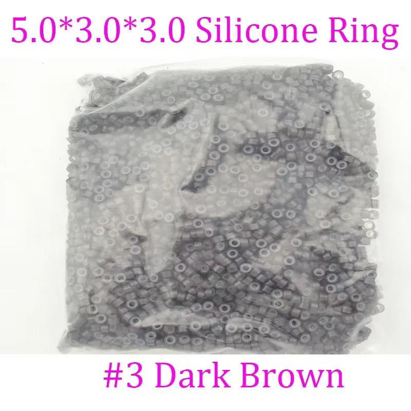 Anges 5000 pièces/sac 5.0*3.0*3.0mm anneaux en Silicone microliens perles de cheveux pour Dreadlock plume Extensions