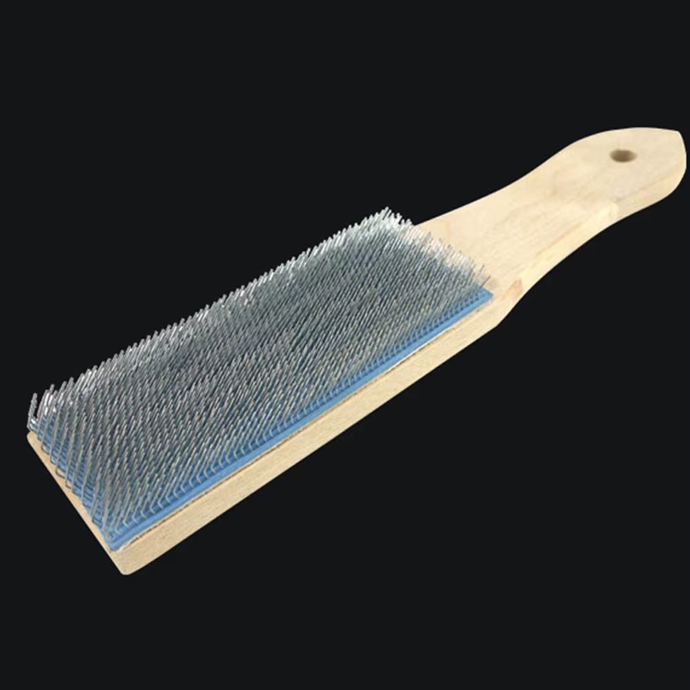 Conception ergonomique en métal en acier robuste, outil de nettoyage de brosse de lime à puce, nettoyeur de fichiers de brosse de nettoyage