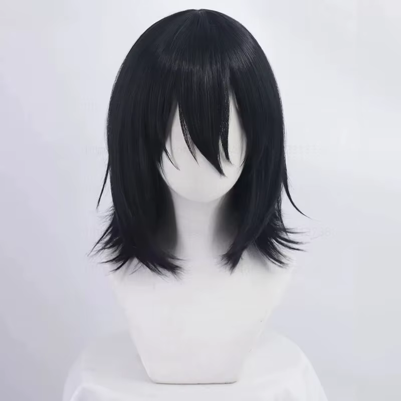 Perruque de cosplay Anime Fyodor Dostoevsky, noire, avec cuir chevelu simulé, cheveux résistants à la chaleur, perruques Fyodor D Dostoevsky