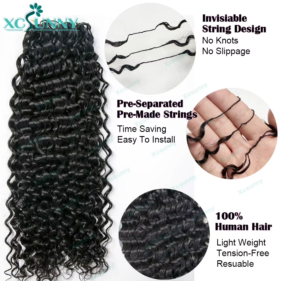 Extensions de cheveux humains bouclés au Crochet