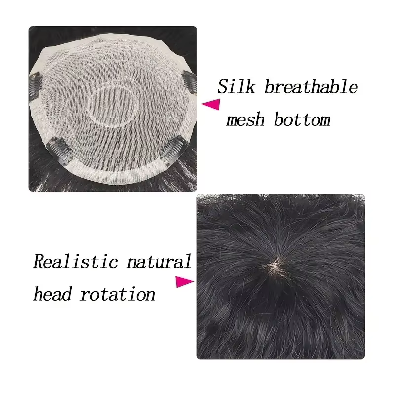 Perruque de cheveux courts bouclés pour hommes
