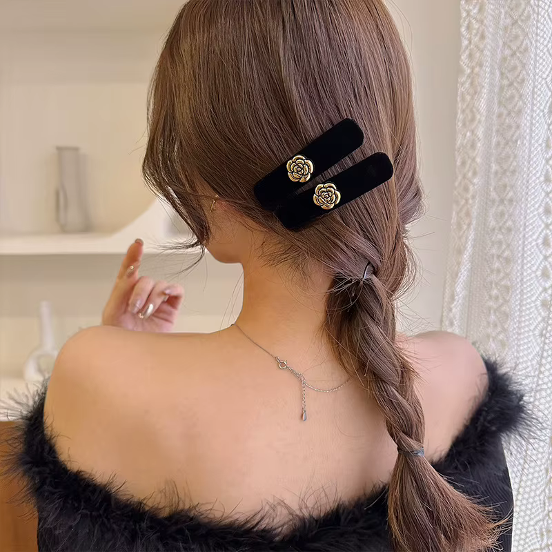 Pinces à cheveux en velours pour femmes