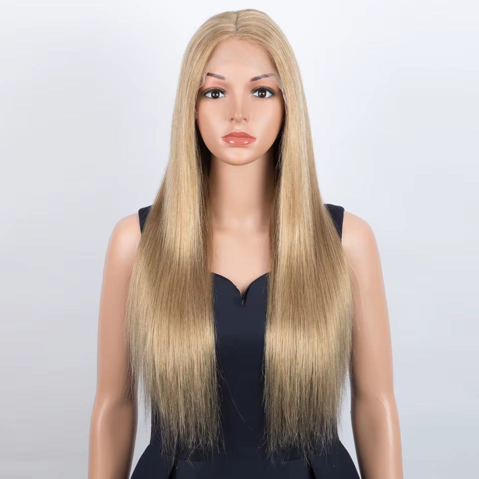 Lekker liquidation longue Blonde droite 13x1 T dentelle avant 100% perruques de cheveux humains pour les femmes