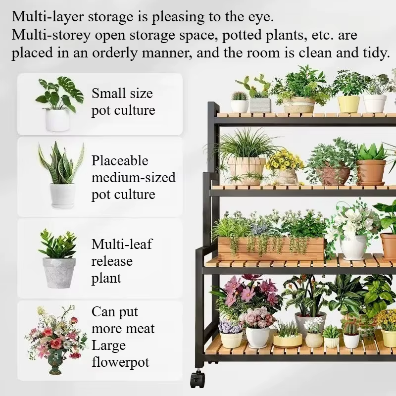 Étagère à plantes d'intérieur pour terrasse, rangement extérieur, support de pot de fleurs pour porche, étagère à plantes de style Mid-Century, étagère en forme d'échelle, mobilier de patio