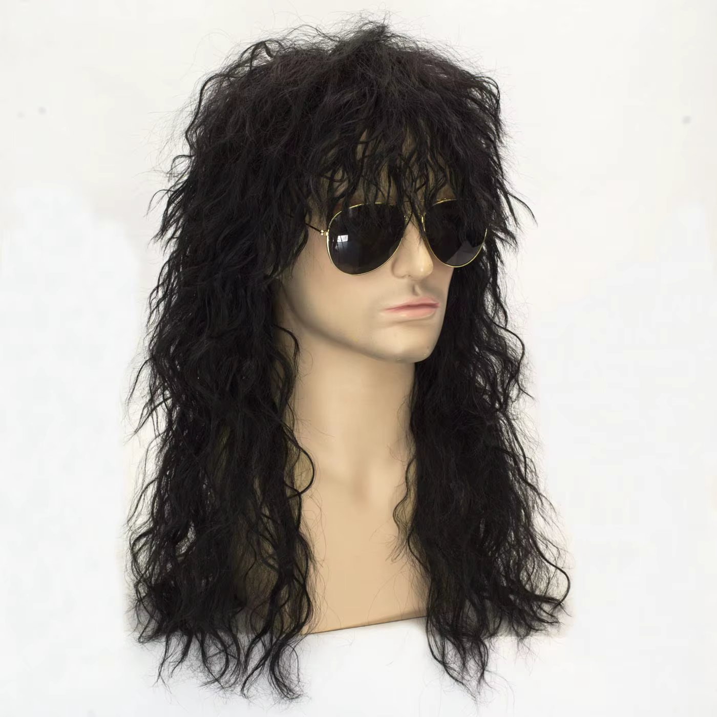 Perruque synthétique pour homme style Glam Rock Punk des années 70 et 80