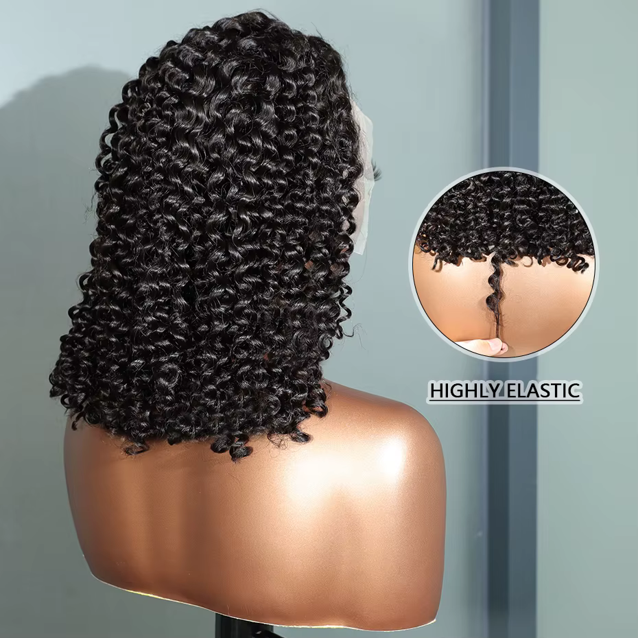 Perruques Jerry Curl, perruque courte bob pleine densité 250