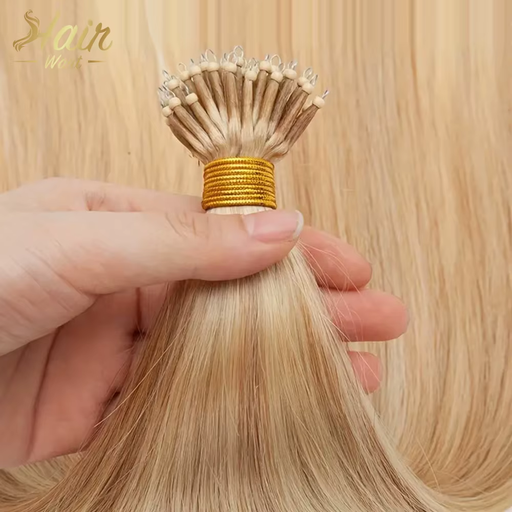 Hair Want 1000 pièces 3.0mm perles d'extension de cheveux pré-chargées avec Micro