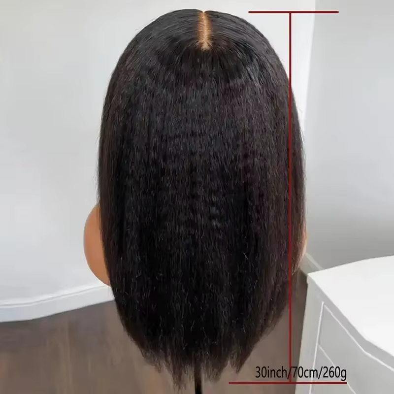 Perruque Lace Front Wig synthétique Yaki noire