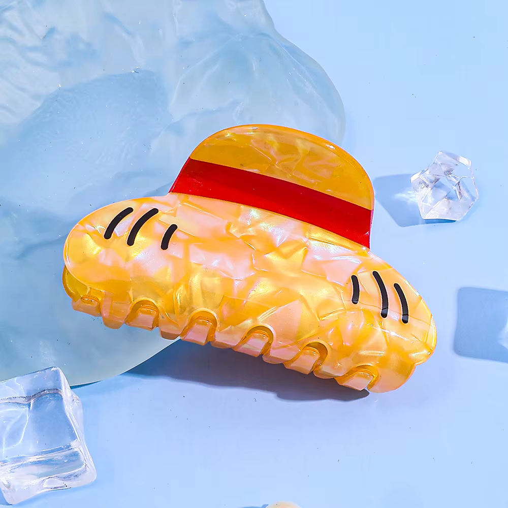 Pince à cheveux en acrylique mignonne pour les fêtes d'anime