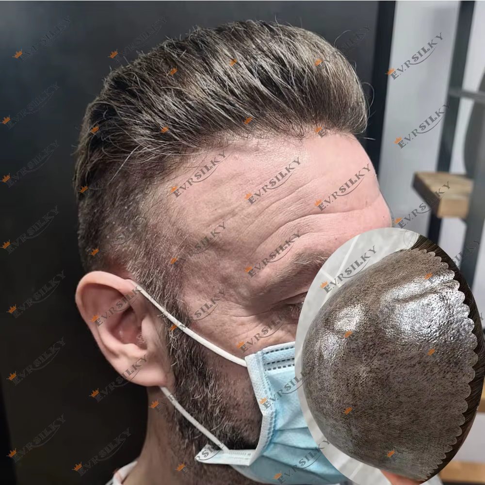 Toupet Super Durable à Peau Fine pour Homme