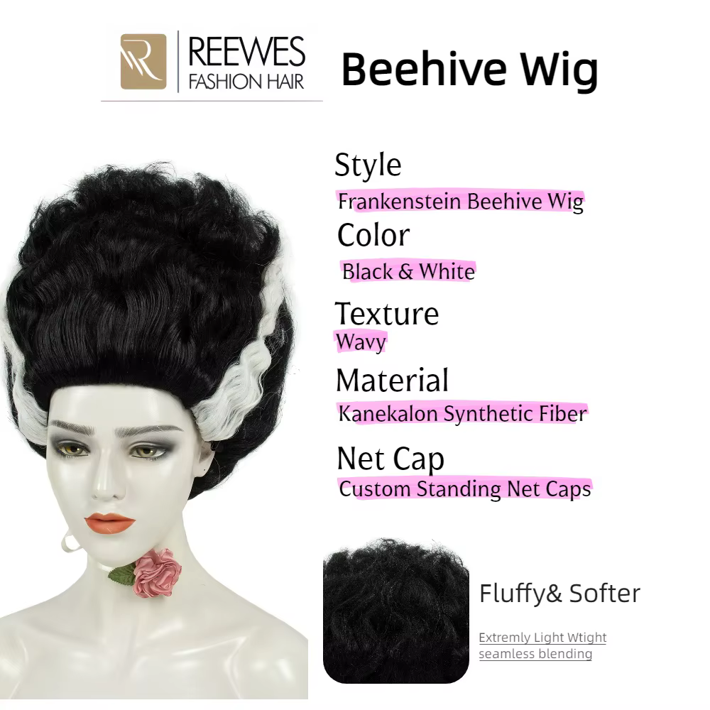 Perruque Afro Noire et Blanche REEWES