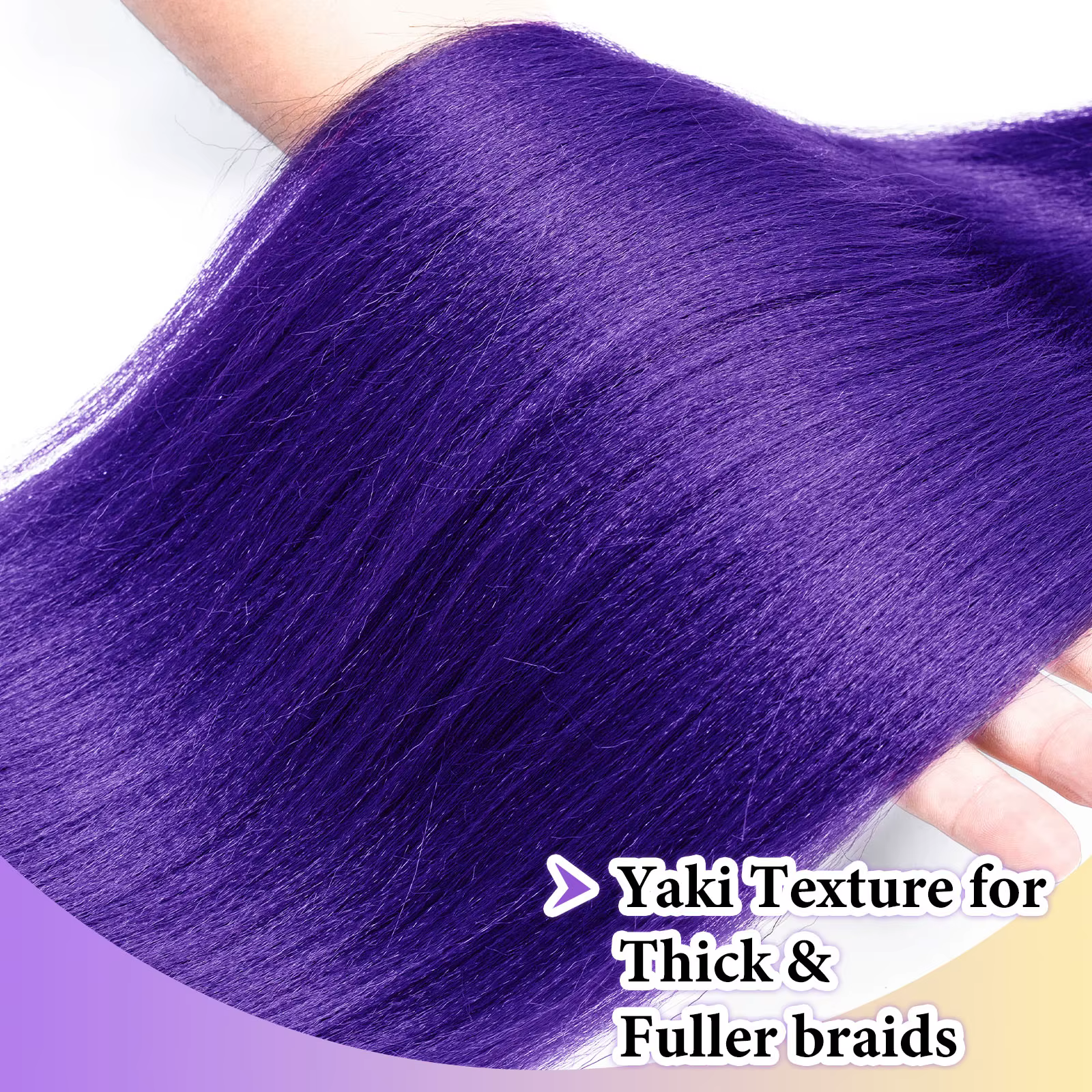 Extensions capillaires synthétiques tressées violettes