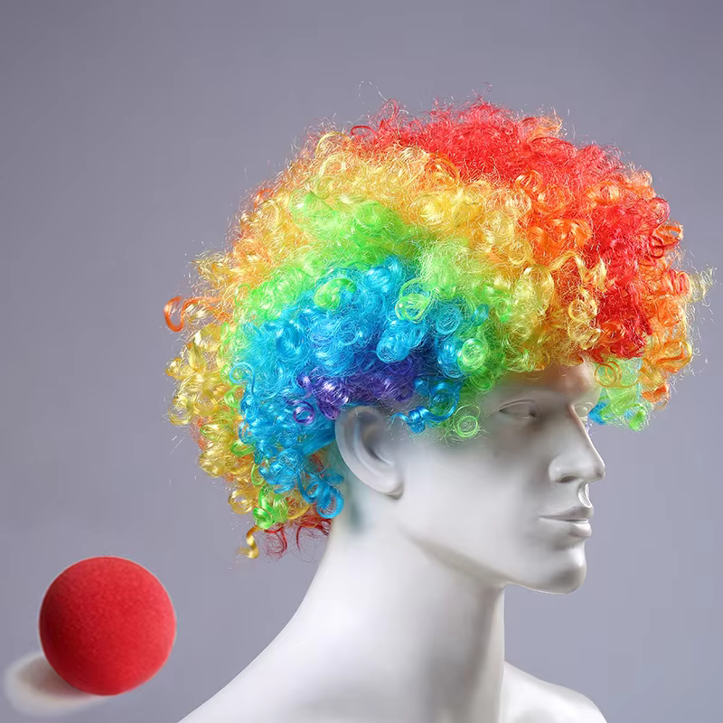 Perruque de Clown colorée