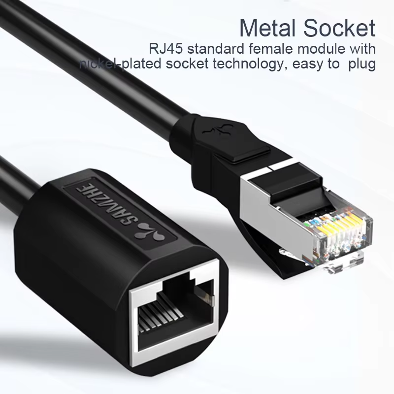 SAMZHE Cat6 câble d'extension Ethernet RJ45 mâle à femelle adaptateur d'extension Ethernet Rj45 pour câble Ethernet pour ordinateur portable