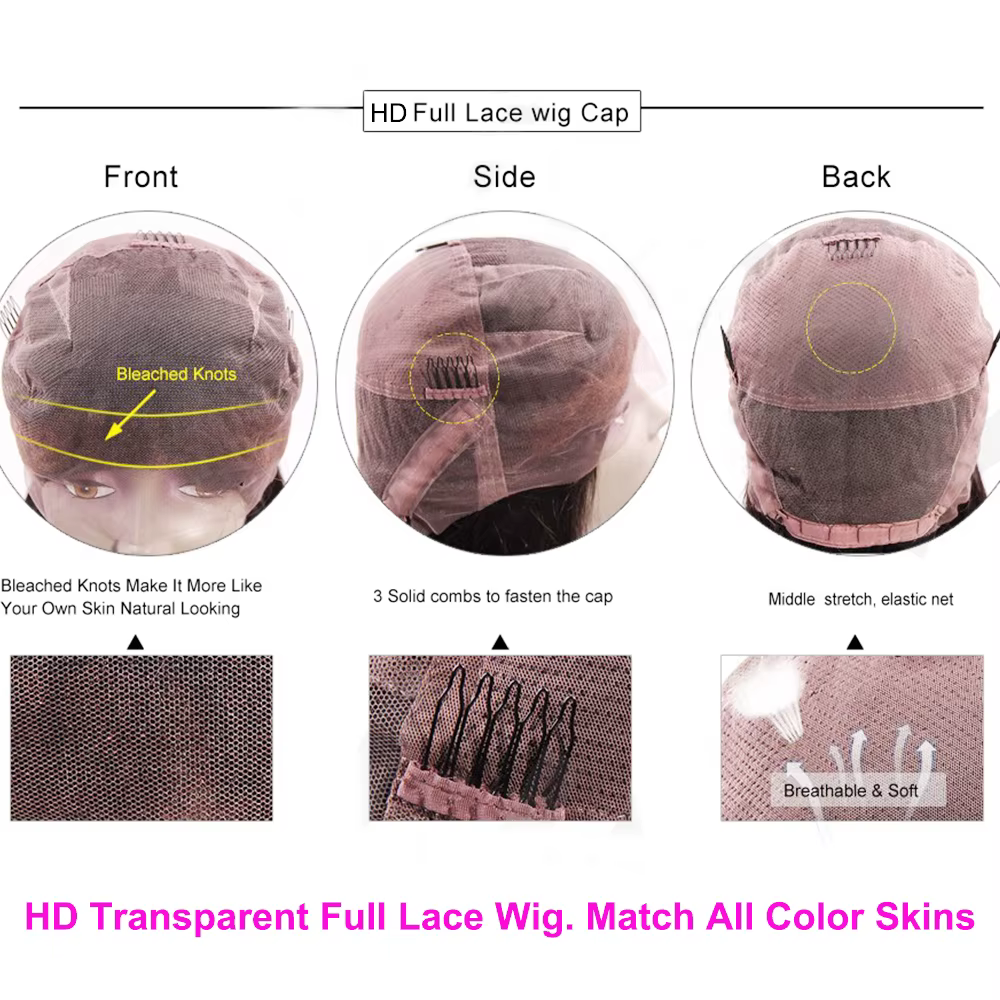 Perruques Full Lace Light Yaki avec Baby Hair