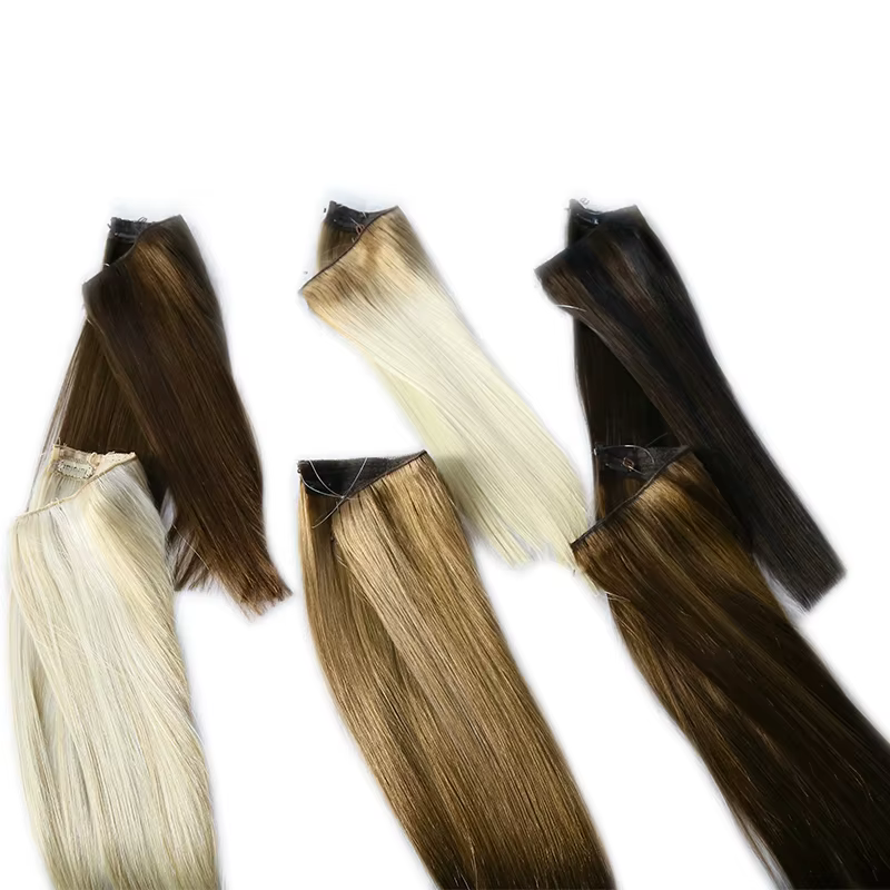 Extension de cheveux humains ligne de poisson droite 100%