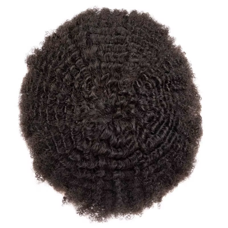 Perruque Afro pour hommes perruques toupet de haute qualité